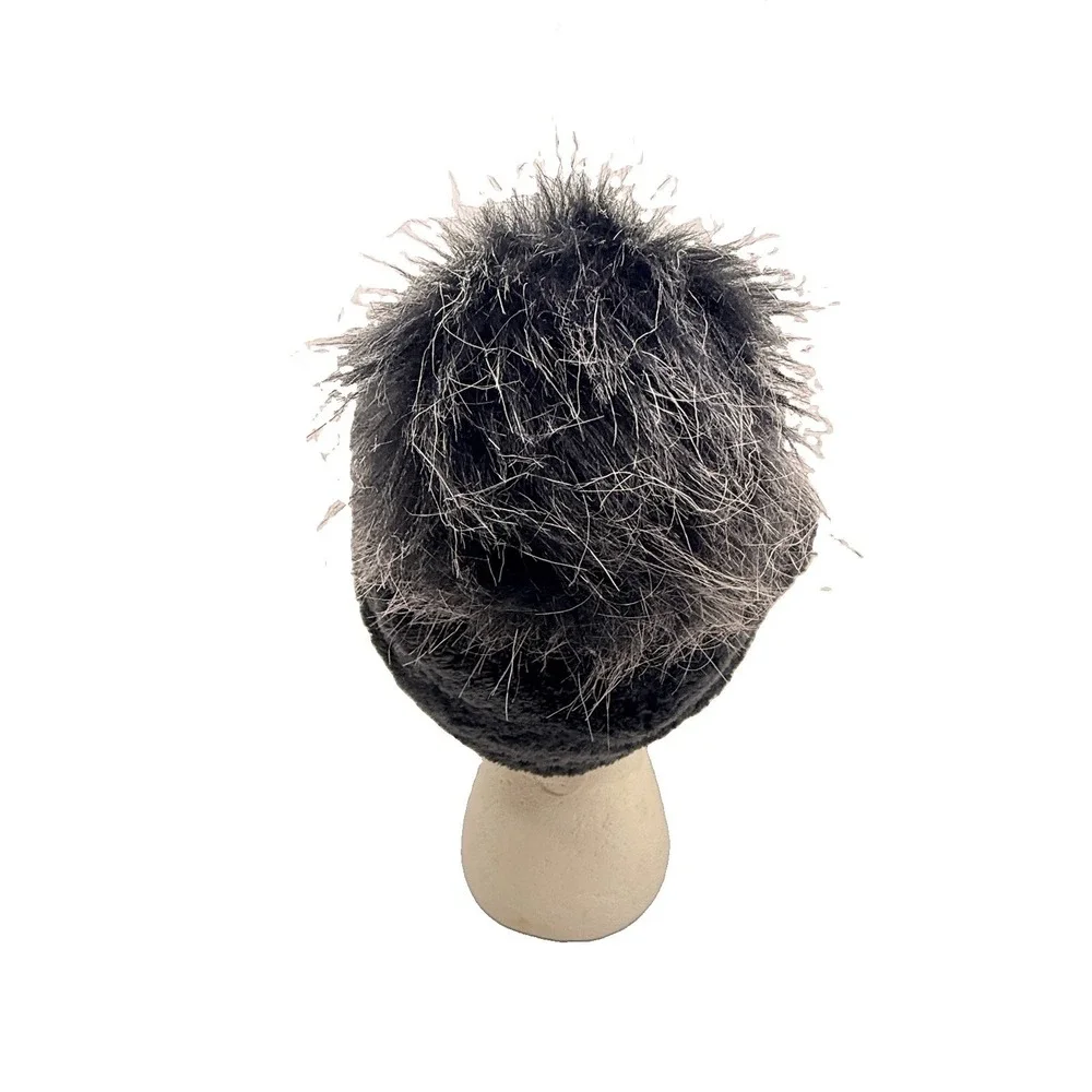 Columbia Women's Fuzzy Beanie S/M Omni-Heat Pom Pom Gray Winter Ski Hat